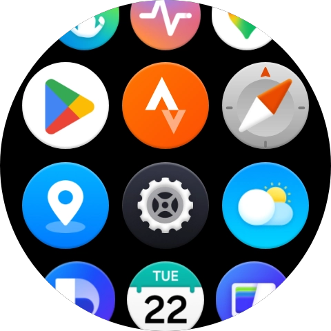 Press the settings icon.