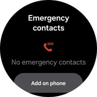 Press Add on phone and follow the instructions on your phone to set your emergency contacts.