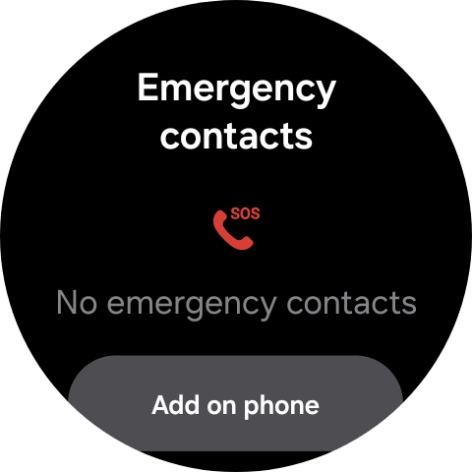 Press Add on phone and follow the instructions on your phone to set your emergency contacts.