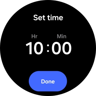 Slide your finger up or down on the screen to set the required time.