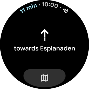Follow the instructions on the screen to navigate to the selected destination.