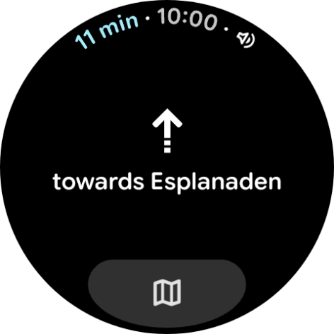 Follow the instructions on the screen to navigate to the selected destination.