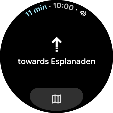 Follow the instructions on the screen to navigate to the selected destination.