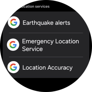 Press Emergency Location Service.