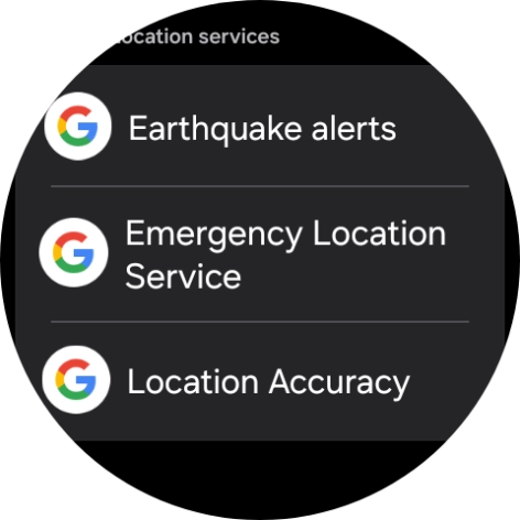 Press Emergency Location Service.