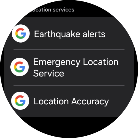 Press Emergency Location Service.