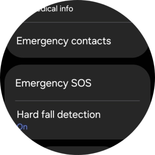 Press Emergency contacts.