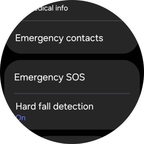 Press Emergency contacts.