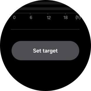 Press Set target. Press Set target.