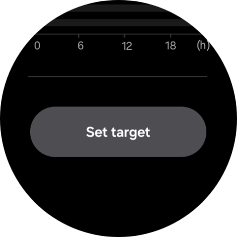 Press Set target. Press Set target.