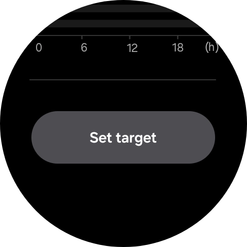 Press Set target. Press Set target.
