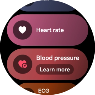 Press Heart rate. Press Heart rate.