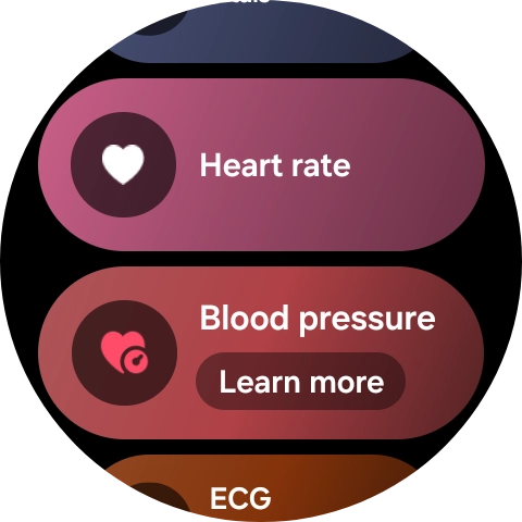 Press Heart rate. Press Heart rate.