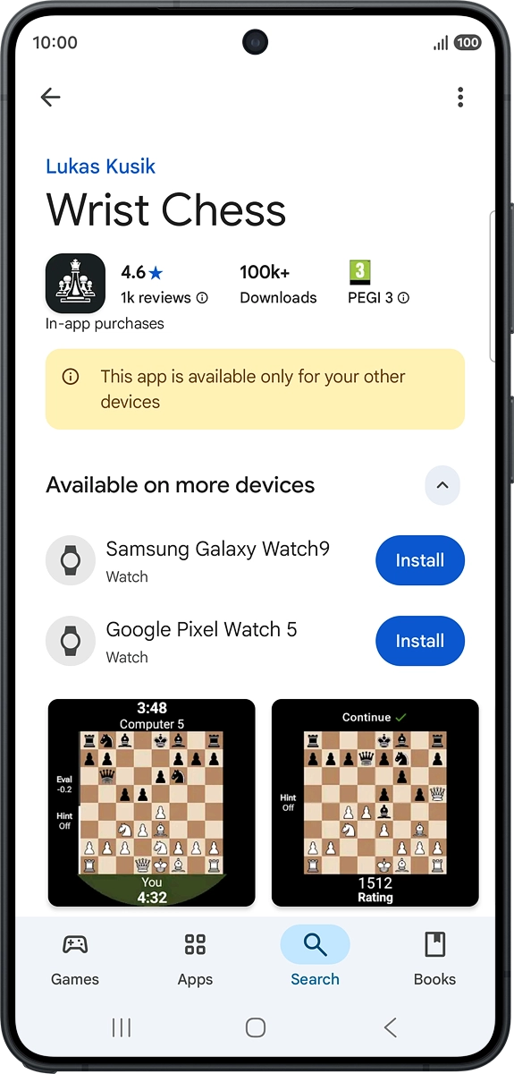 On your phone: Press Install and follow the instructions on the screen to install the app.