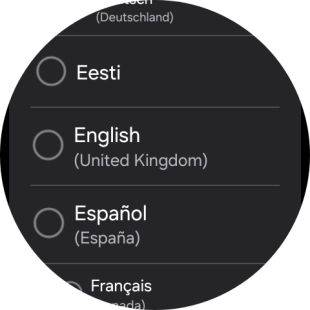 Press the required language. Press the required language.