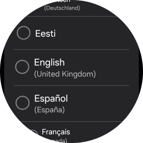 Press the required language. Press the required language.