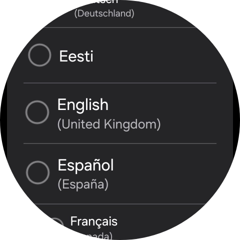 Press the required language. Press the required language.