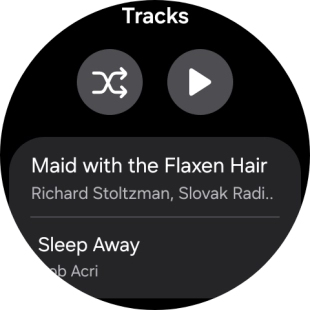 Press the required audio file.