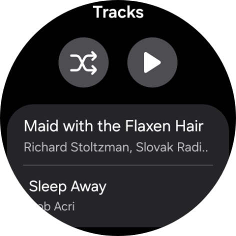 Press the required audio file.