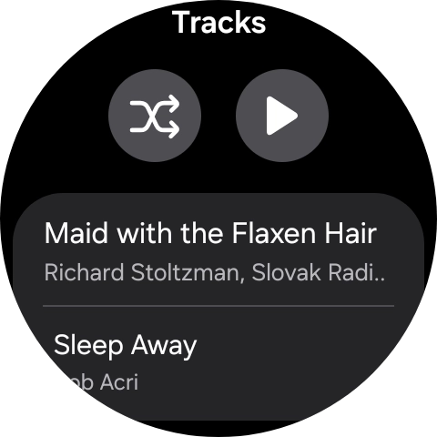 Press the required audio file.