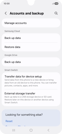 Press Manage accounts.