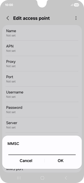 Key in http://www.vodafone.ie/mms and press OK. Key in http://www.vodafone.ie/mms and press OK.
