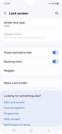 Press Screen lock type.