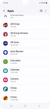 Press the required app.