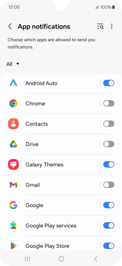 Press the drop down list.
