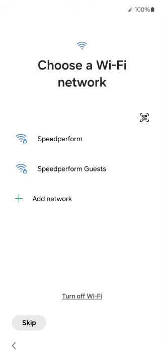 Press the required Wi-Fi network.