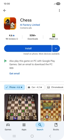 Press Install and follow the instructions on the screen to install the app.