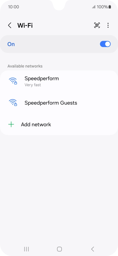 Press the required Wi-Fi network.