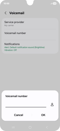 Key in (prefix) 5 (your phone number) and press OK.