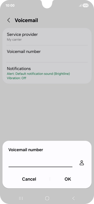 Key in (prefix) 5 (your phone number) and press OK.