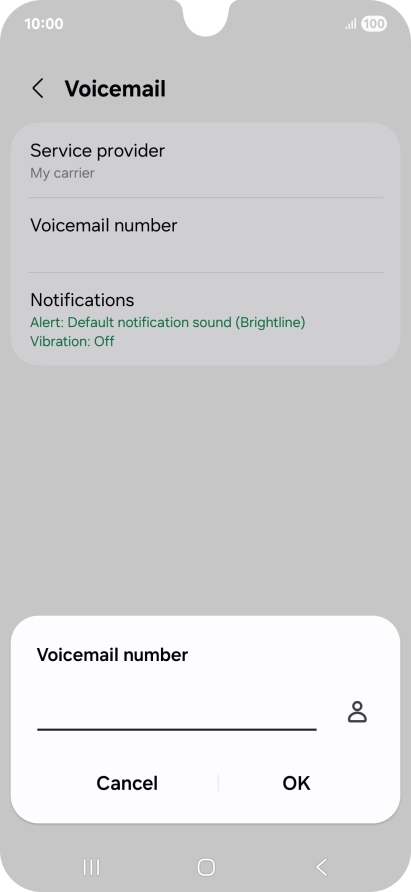 Key in (prefix) 5 (your phone number) and press OK.