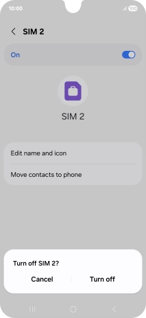 If you turn off use of the price plan, press Turn off.