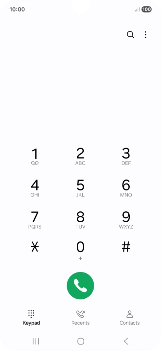Press the menu icon.