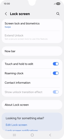 Press Screen lock and biometrics.