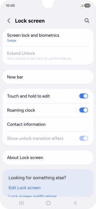 Press Screen lock and biometrics.