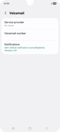 Press Voicemail number.