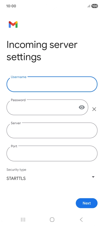 Press the field below 