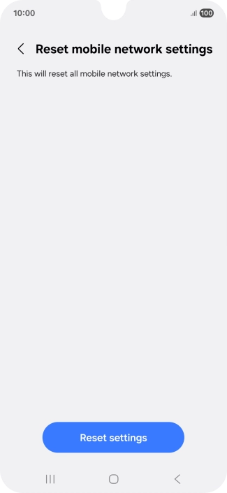 Press Reset settings.