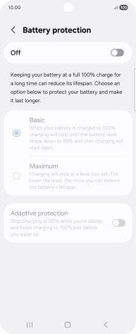 Press the indicator to turn the function on or off.