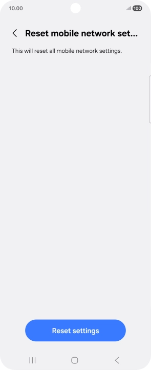 Press Reset settings.