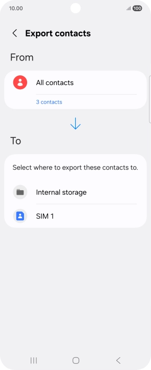 Press the name of the SIM.