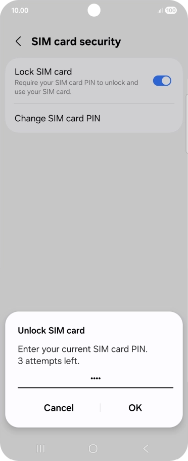 Key in your PIN and press OK.