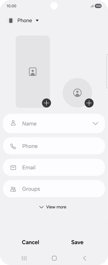 Press the address book drop down list.