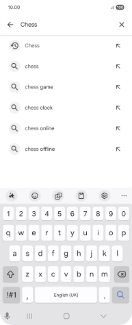 Key in the name or subject of the required app and press the search icon.