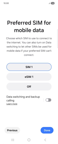 Press the required settings.