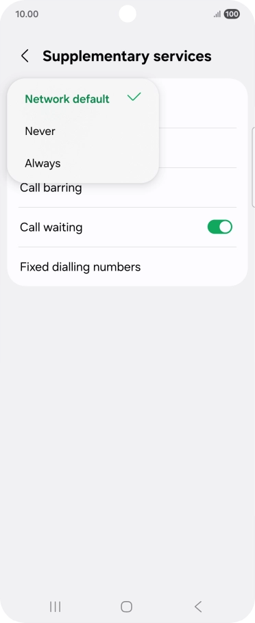 Press Always to turn on caller identification.